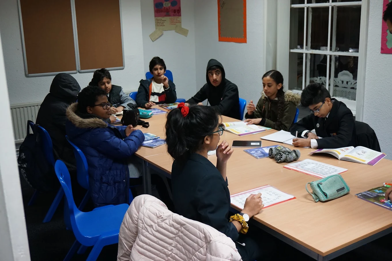 Students learning together at Edgbaston Tuition Centre