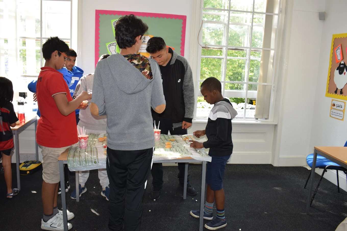 Students taking part in a practical enrichment session at Edgbaston Tuition Centre